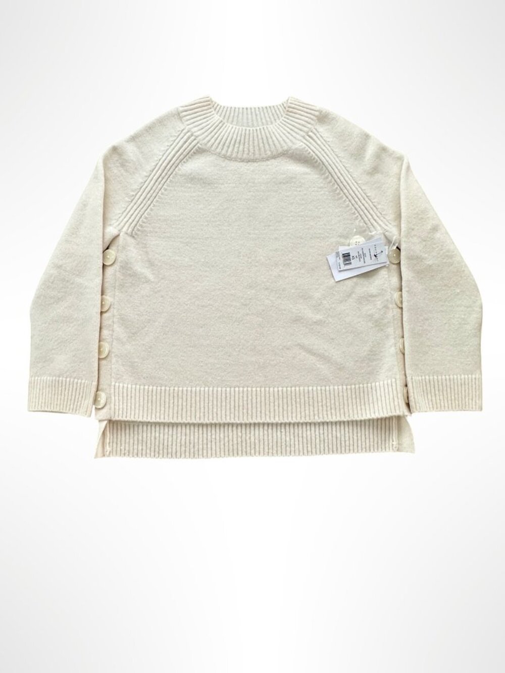 EQUIPMENT Blaise Alpaca Wool Blend Long Sleeve Sweater Cream XS NWT
